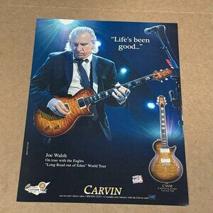 Joe Walsh of The Eagles - Carvin Guitars - 2011 Print Advertisement